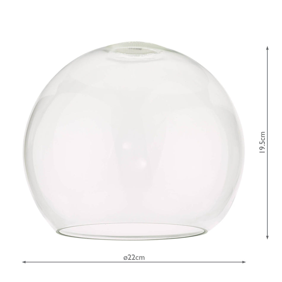 Accessory Easy Fit Open Round Glass Shade