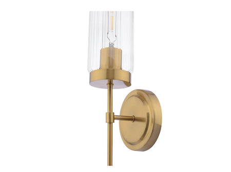 Jodelle Wall Light Polished Bronze and Glass