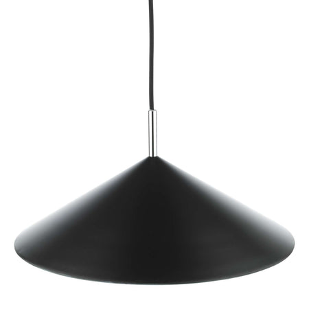 Apex 1 Light Single Pendant Matt Black Polished Chrome