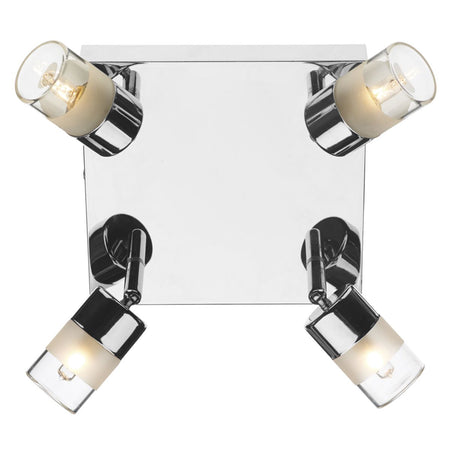 Artemis Bathroom 4 Light Spotlight Polished Chrome Glass IP44