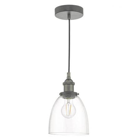 Arvin Pendant Antique Chrome & Glass