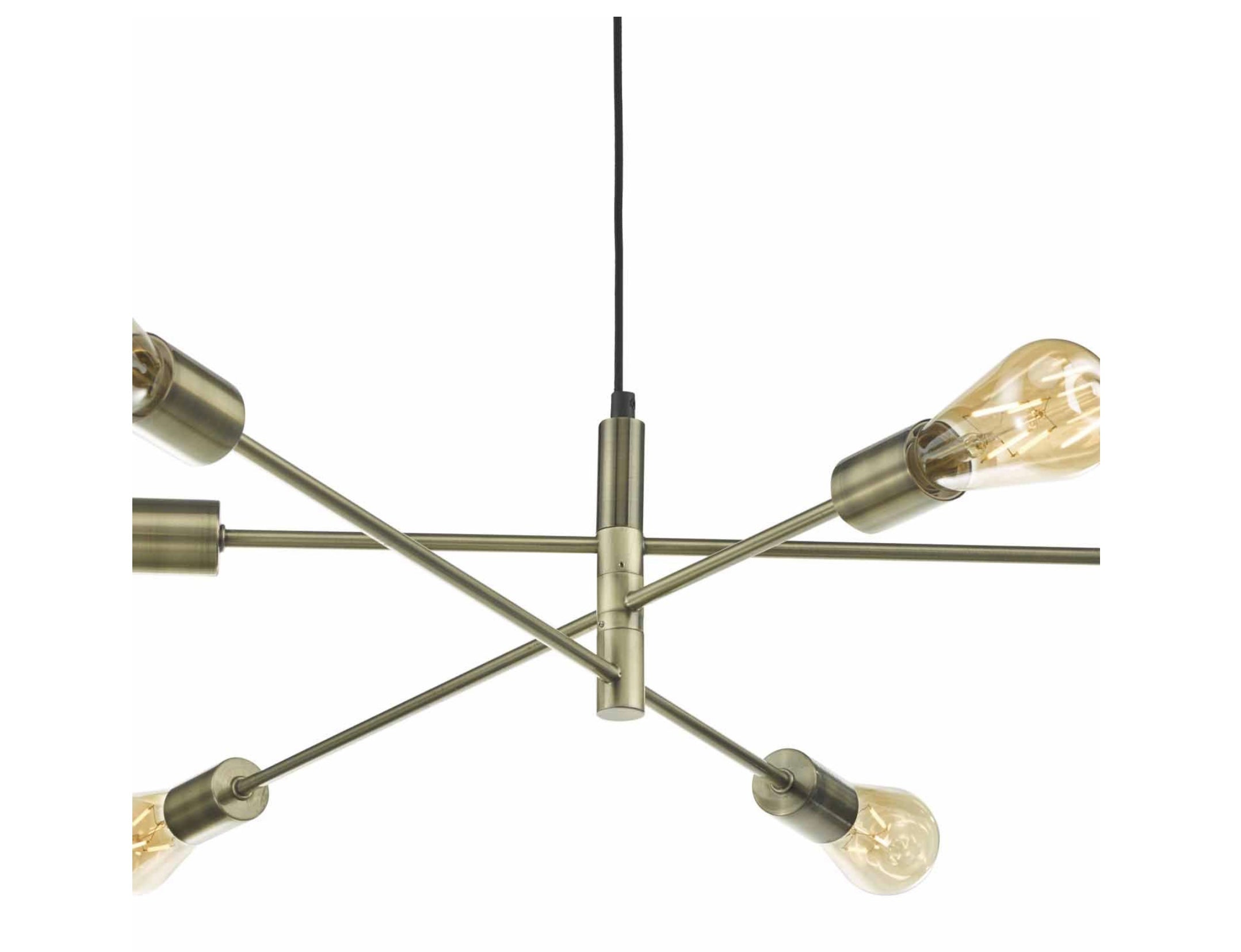 Alana 6 Light Pendant Antique Brass