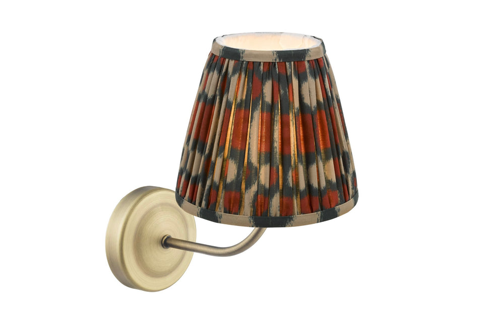 Navarro Rechargeable Wall Light Matt Antique Brass With Shade LED
