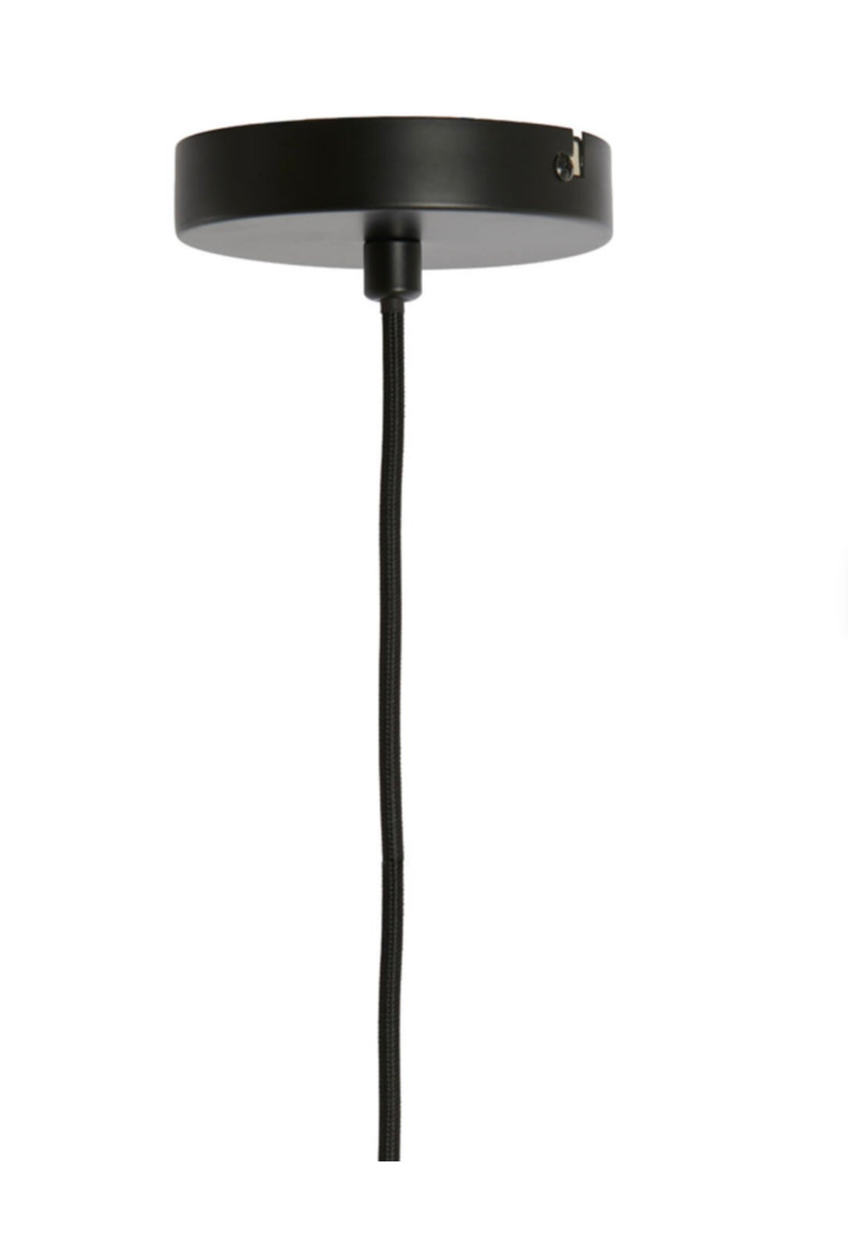 hanging lamp Ø60x23 cm PLEATED black+natural