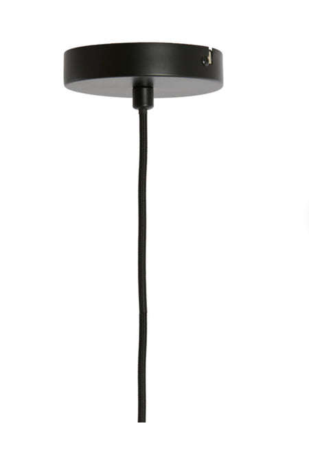 hanging lamp Ø60x23 cm PLEATED black+natural