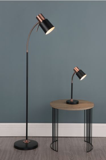 Bond Task Table Lamp Black Copper