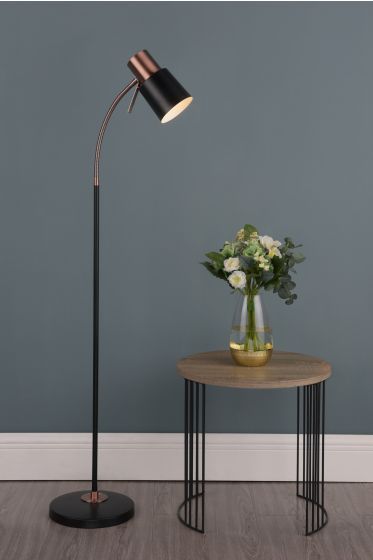 Bond Task Floor Lamp Black Copper