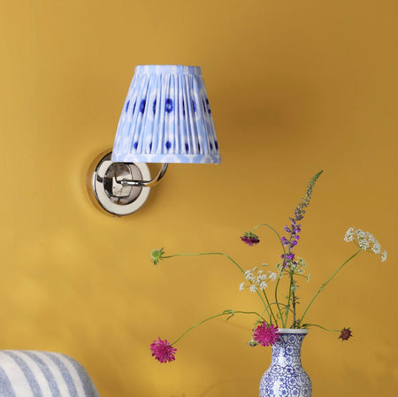 Navarro Rechargeable led Wall Light Polished Nickel With blue Shade