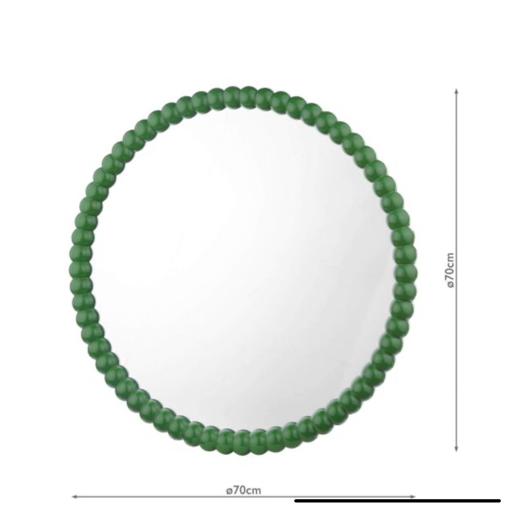 Ruan Round Mirror Green 70cm