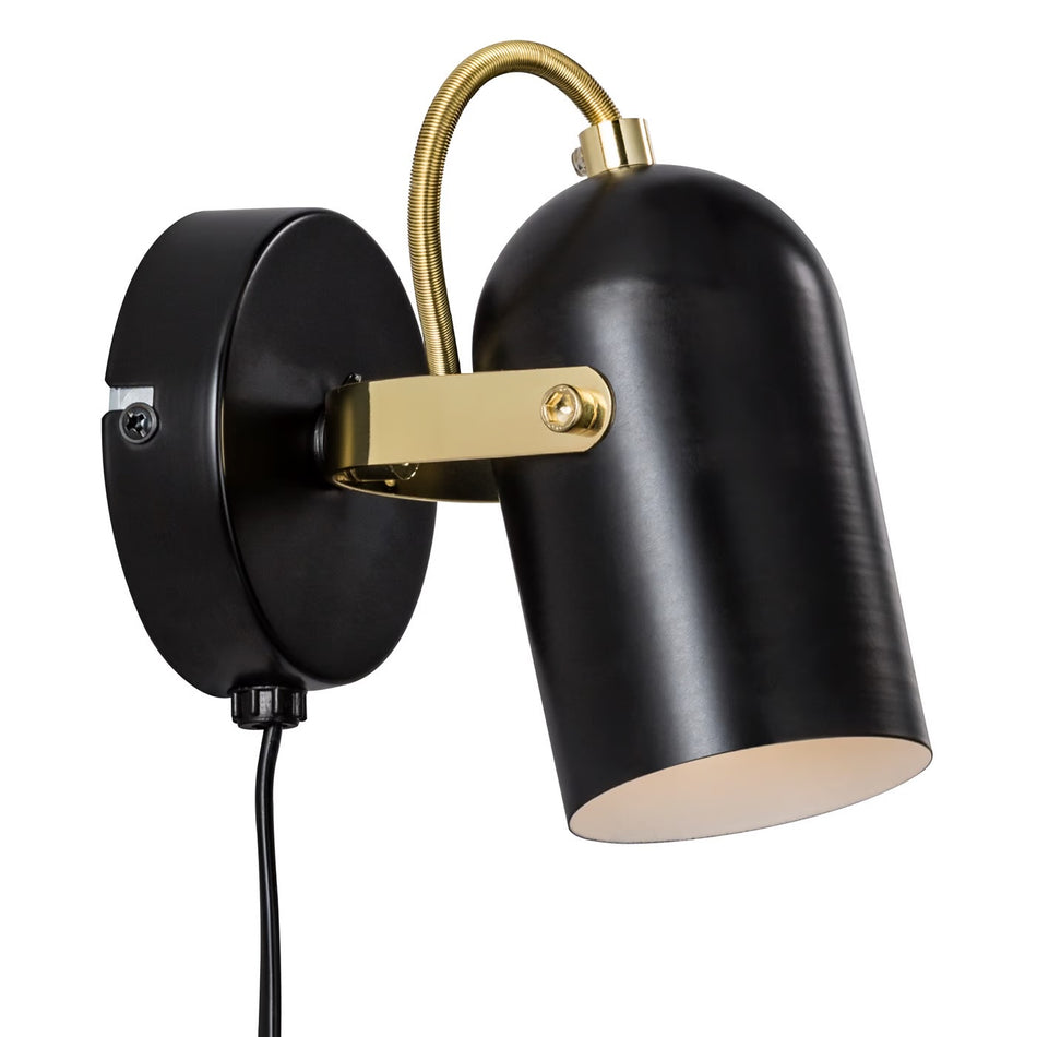 Lotus Wall light Black/Brass