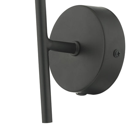 Cohen 1 Light Wall Light Matt Black With Opal Glass