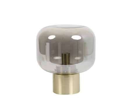 ARTURAN smoked glass+bronze table lamp