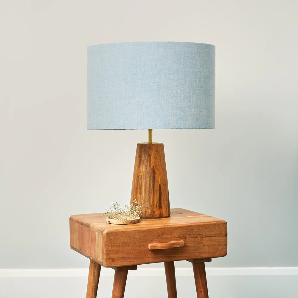 CORNFLOWER BLUE IRISH LINEN LAMPSHADE