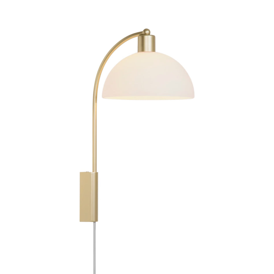 Ellen Wall E14 Opal / Brass Wall light