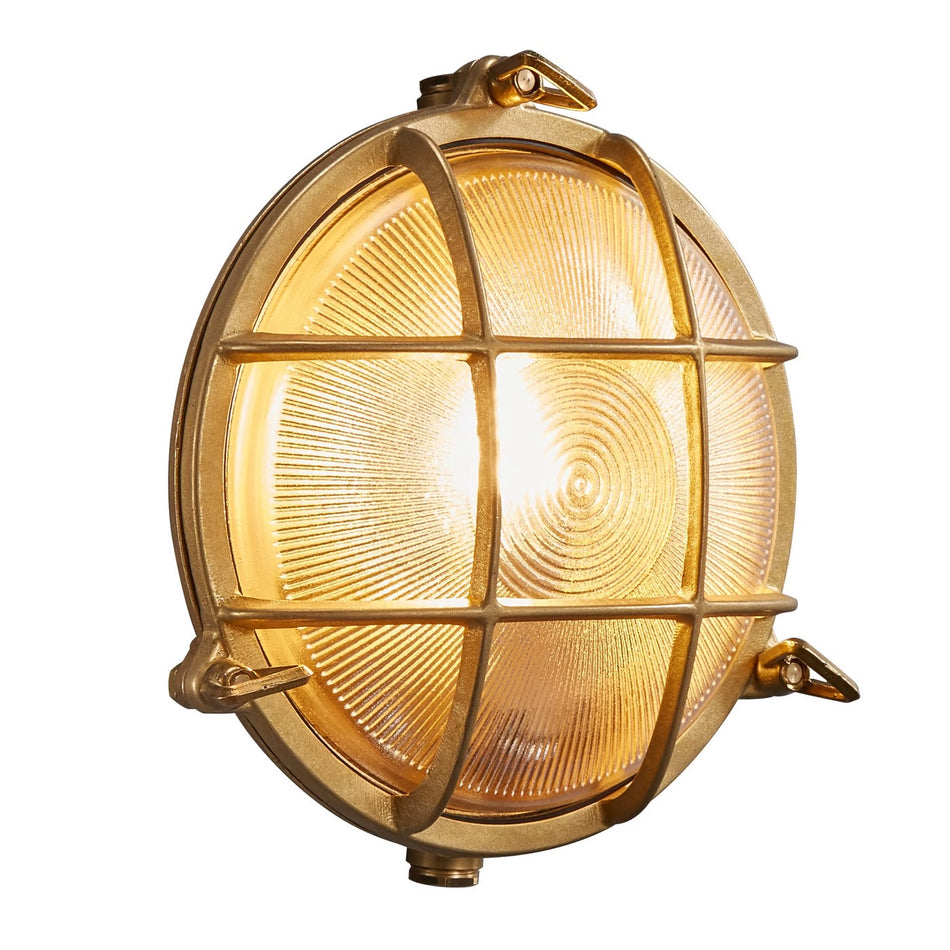 Polperro outdoor Wall light Brass / glass exterior lamp