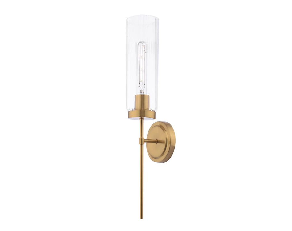 Jodelle Wall Light Polished Bronze and Glass
