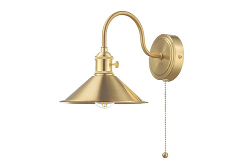 Hadano Wall Light Brass With Brass Shade