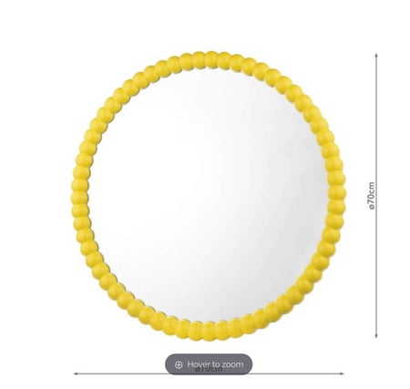 Ruan Round Mirror Yellow 70cm