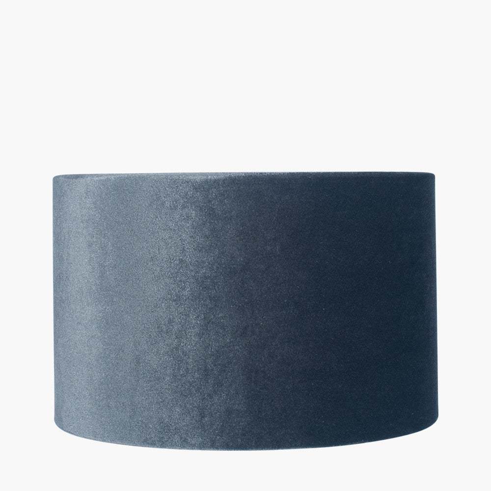 Bow 40cm / 16 inch Slate Velvet Cylinder Shade