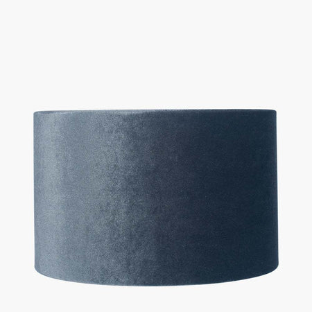 Bow 40cm / 16 inch Slate Velvet Cylinder Shade