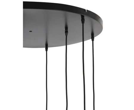 LEKAR 9 Light antique bronze+smoked glass ceiling pendant