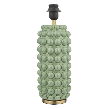 Etzel Table Lamp Green Satin Brass With Shade