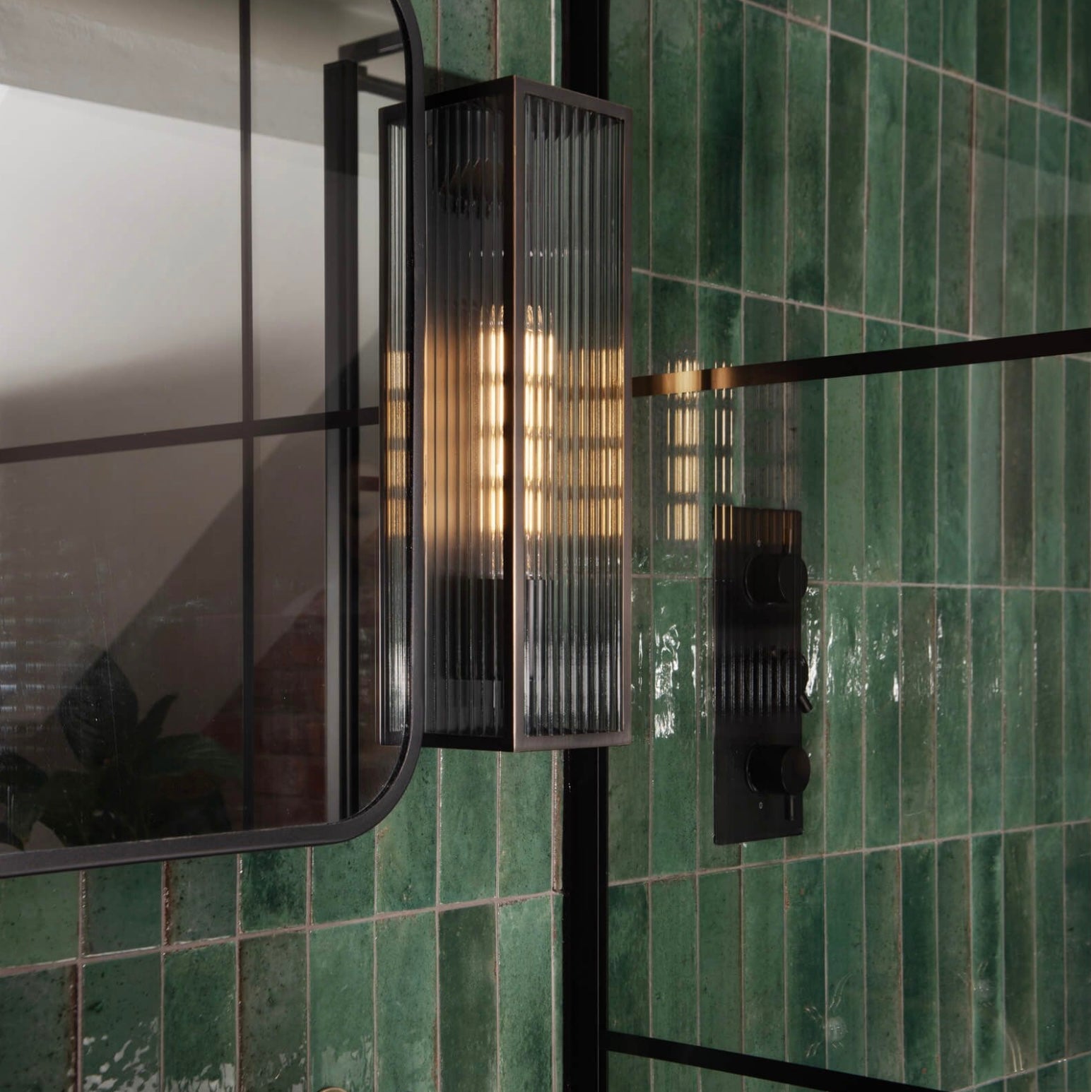 Keegan large Outdoor Wall Light Rubbed Bronze IP44 also suitable for bathrooms
