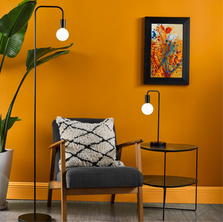 Dena Matt Black base floor lamp