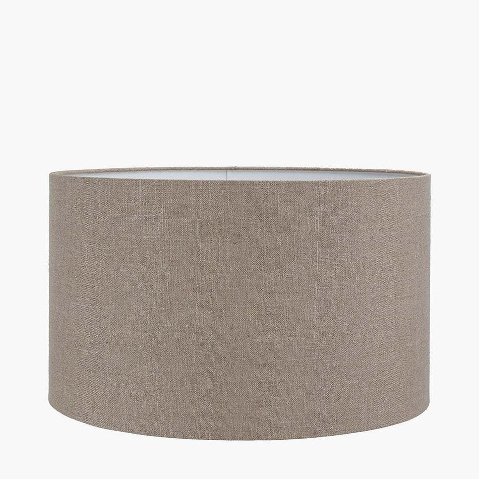 Edward 30cm / 18 inch Natural Linen Cylinder Shade
