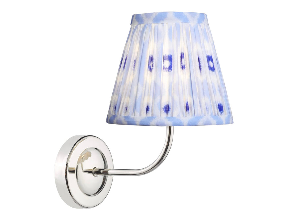 Navarro Rechargeable led Wall Light Polished Nickel With blue Shade