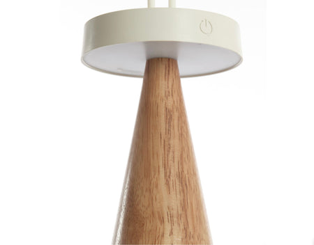 Portable LED Table lamp ANKENTA cream+ natural wood / rechargeable