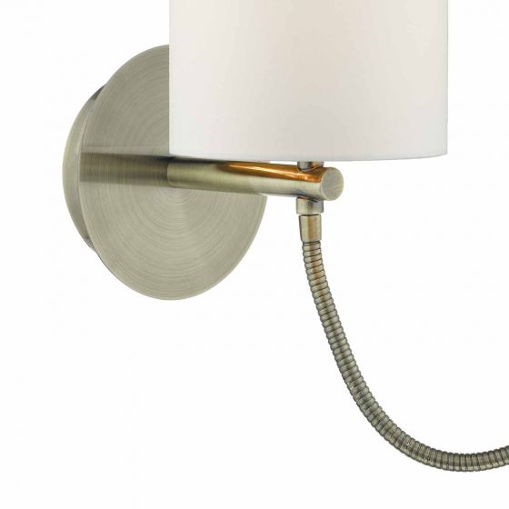 Feta Wall Light LED Antique Brass Base Only