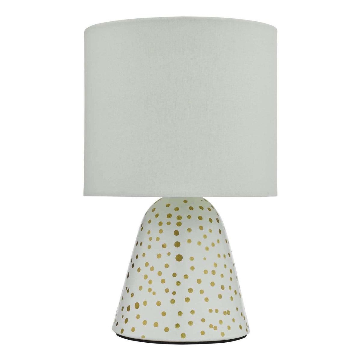 Glenda Ceramic Table Lamp White With Shade Twin Pack