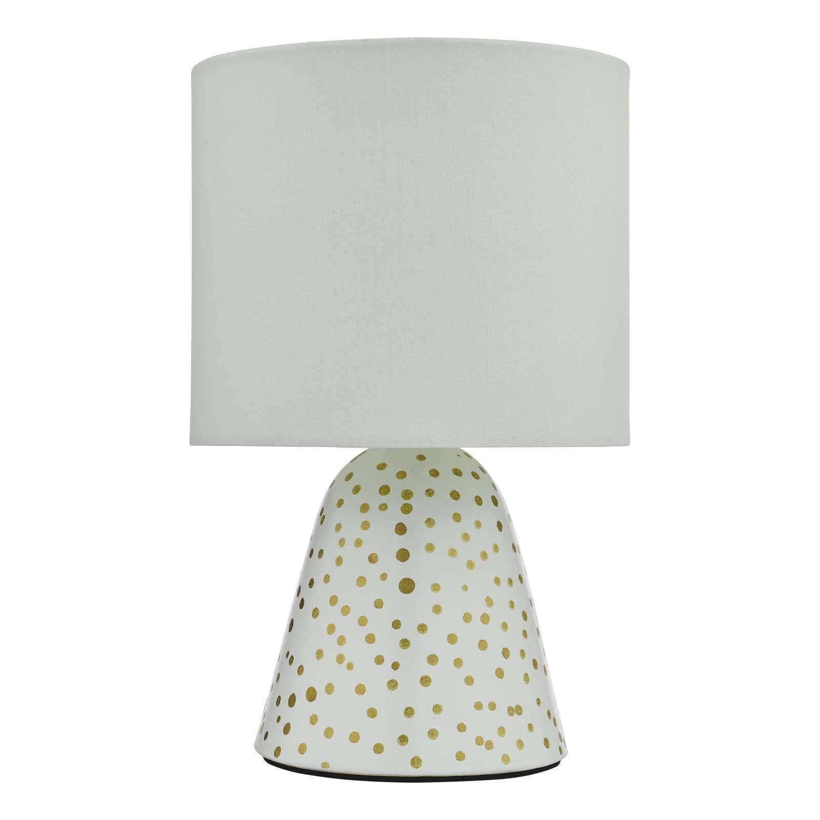 Glenda Ceramic Table Lamp White With Shade Twin Pack