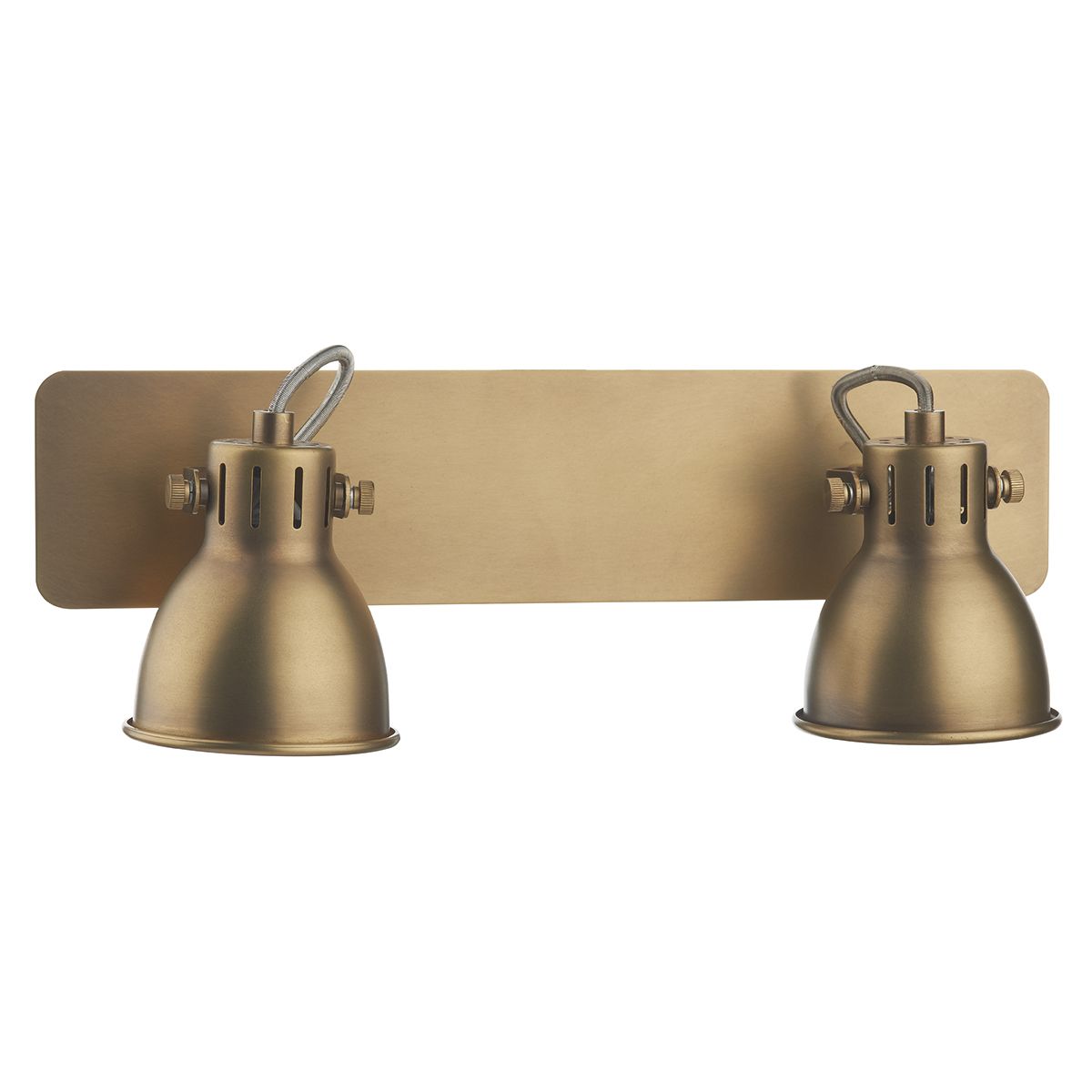 Idaho 2 Light Wall Spotlight Natural Brass