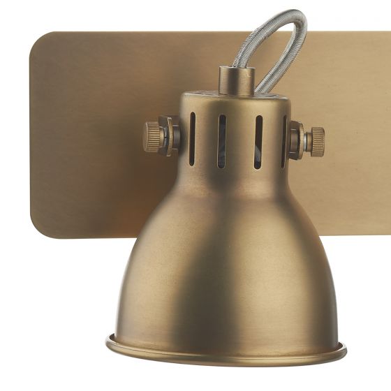 Idaho 2 Light Wall Spotlight Natural Brass