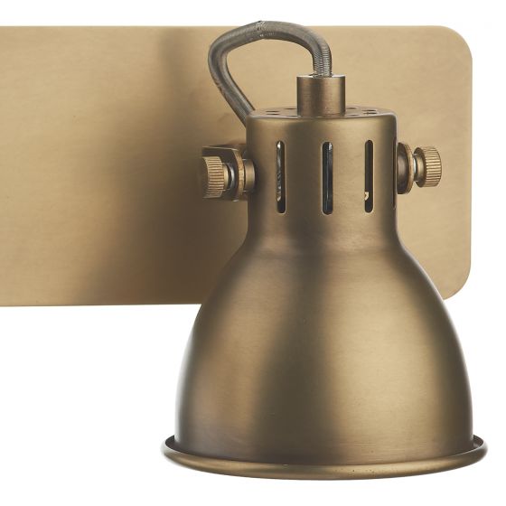 Idaho 2 Light Wall Spotlight Natural Brass