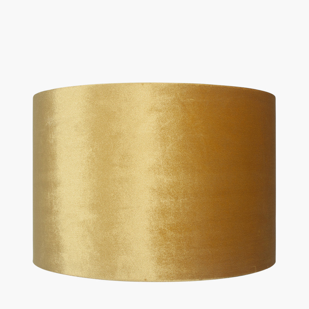 Bow 40cm / 16 inch Mustard Velvet Cylinder Shade