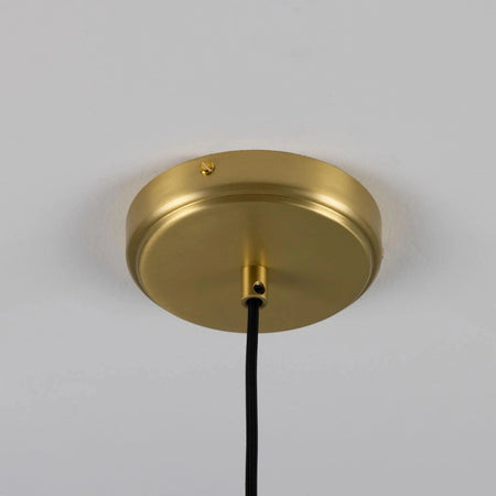 Pyrus Organic handmade Ceramic Bathroom Pendant Light 28cm, white matte striped IP44 RATED