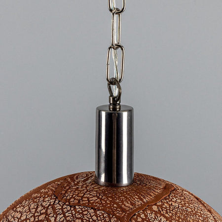 Kauri Bespoke ceramic dome ceiling pendant 37cm Red Iron