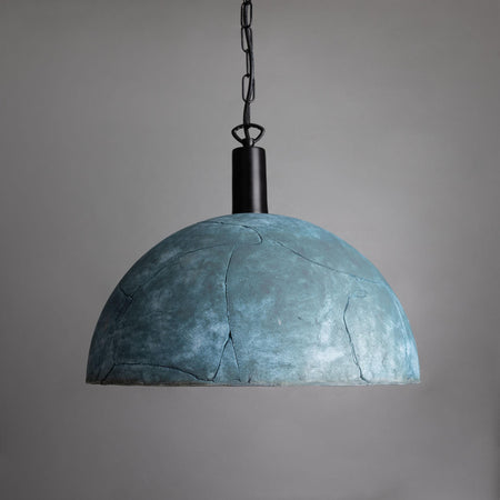 Kauri Bespoke ceramic dome ceiling pendant 37cm Blue Earth
