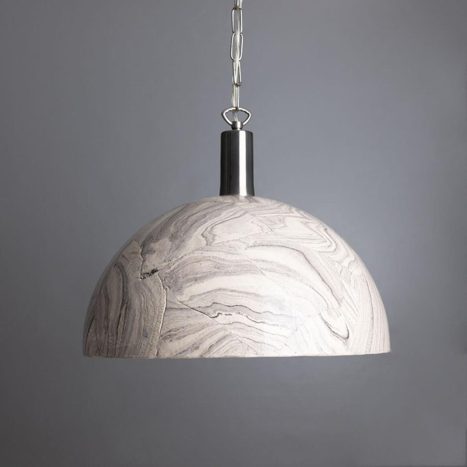 Kauri Bespoke ceramic Marbled dome ceiling pendant 37cm