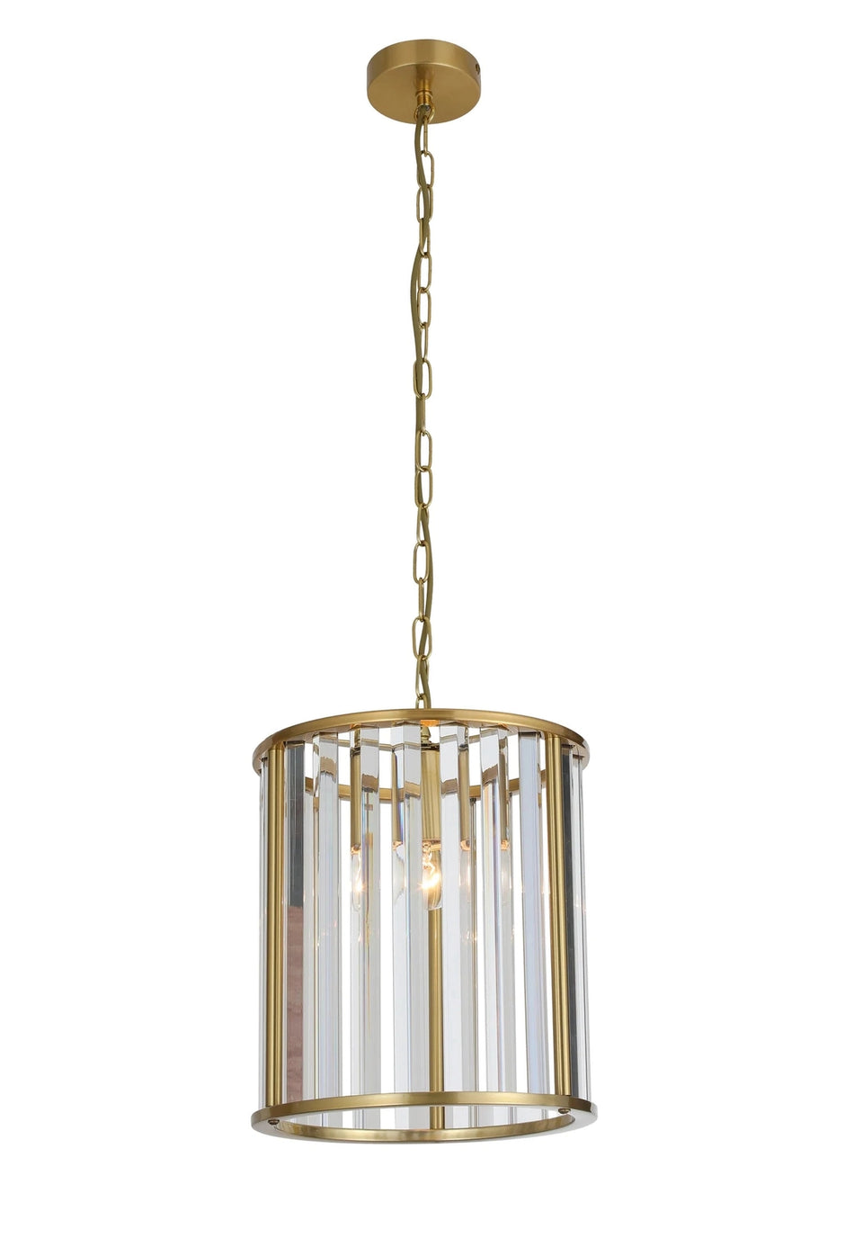 Gold crystal lantern pendant light