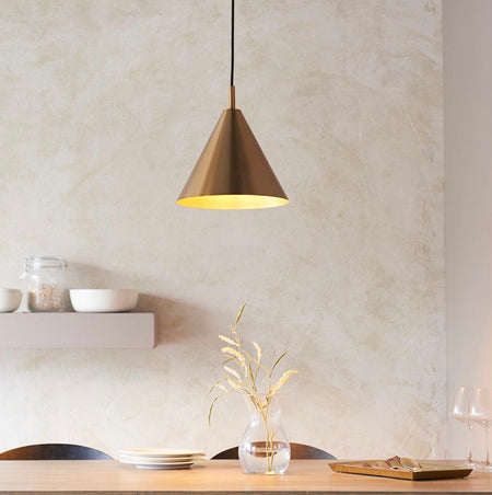 Cape pendant light antique brass