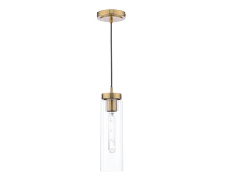 Jodelle Pendant Polished Bronze and Glass