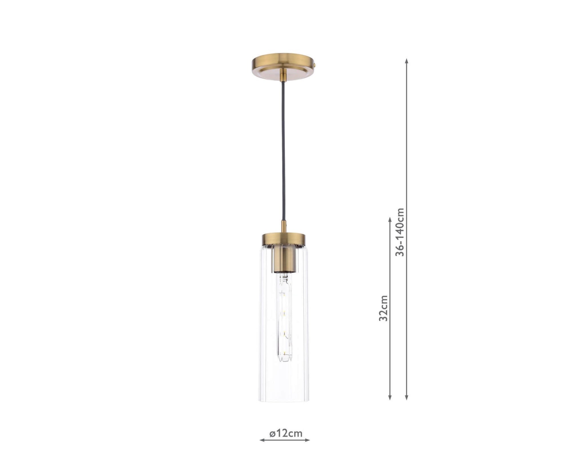 Jodelle Pendant Polished Bronze and Glass