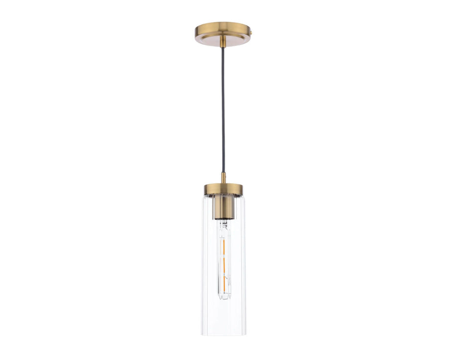 Jodelle Pendant Polished Bronze and Glass