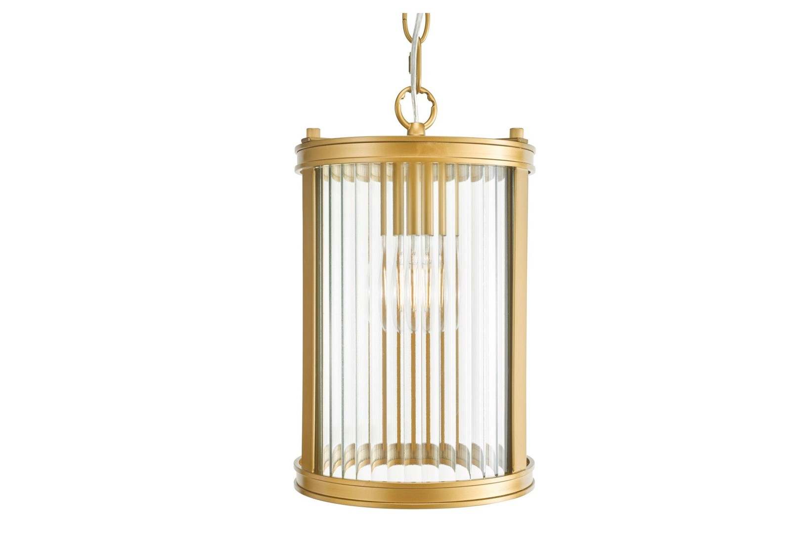 Bianka Bronze Pendant Ribbed Glass