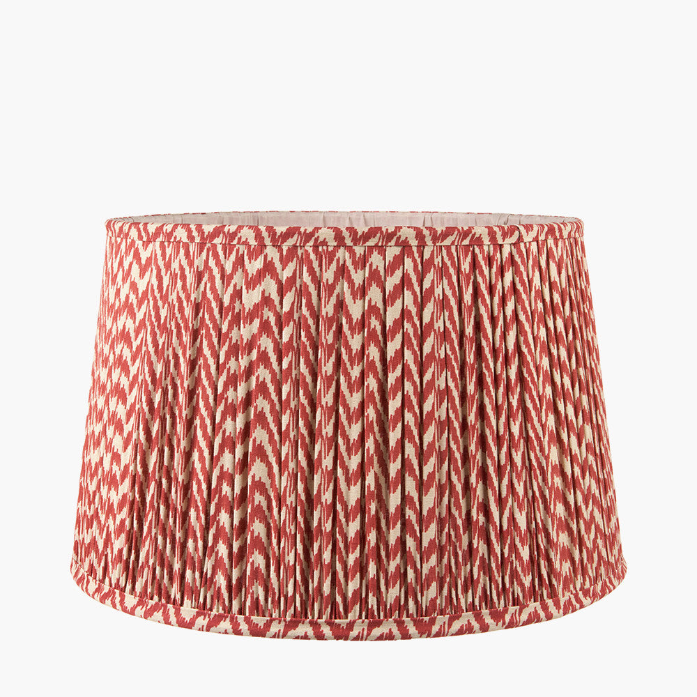 Vienna Red Chevron Mushroom Pleat Lampshade
