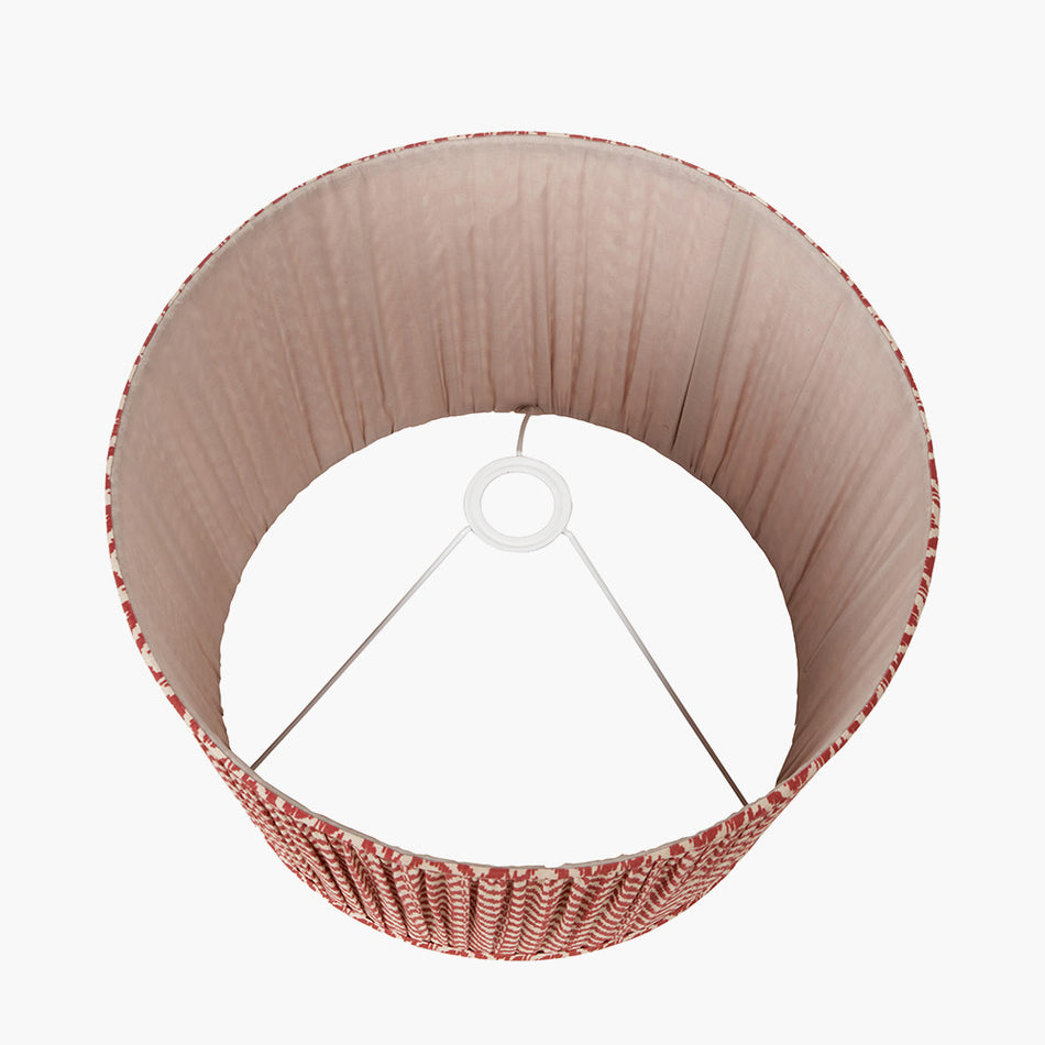 Vienna Red Chevron Mushroom Pleat Lampshade